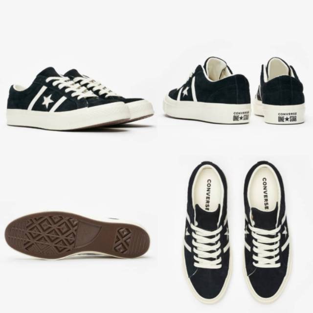 Converse One Star Ox Academy Suede Black White