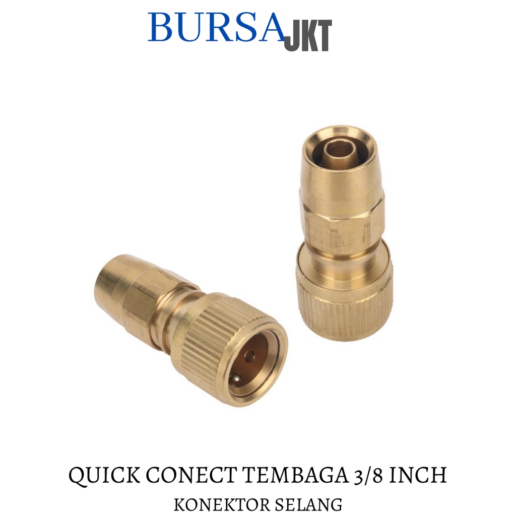 KONEKTOR SELANG 3/8 INCH QUICK CONNECT BAHAN BESI TEMBAGA COUPLER