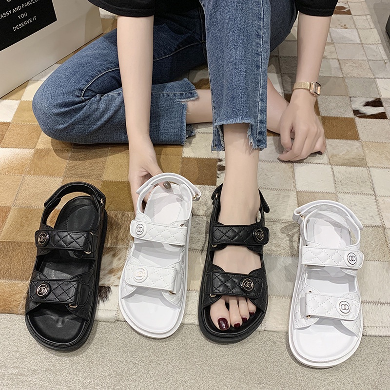 SW77 Sandal Tali Wanita Korean Fashion Sendal Wedges Sandal New Fashion Style Sandal Sol Tebal COD