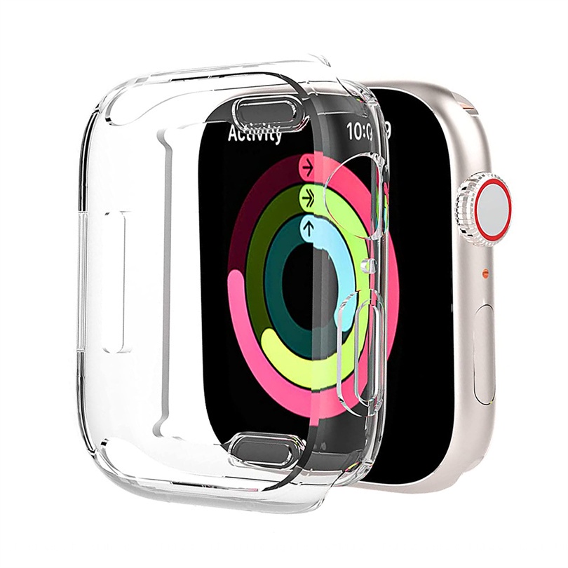 All -inclusive Case Untuk Smart Watch Series7 6 SE 5 4 3 2 1 Silikon Ukuran 41mm 45mm 44mm 42mm 40mm 38mm Watch Cover