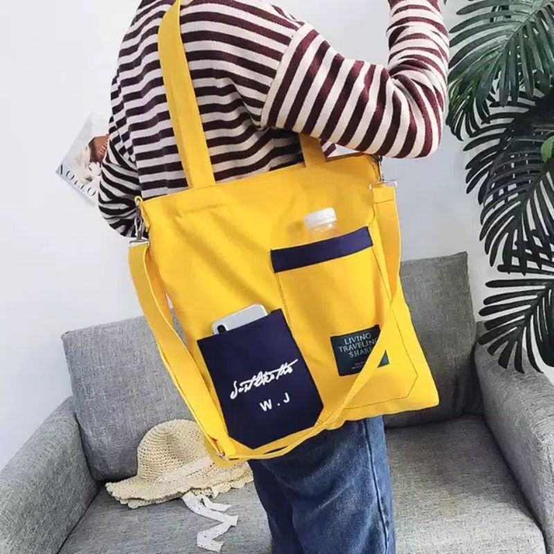 Tote Bag Keren Multifungsi Bisa Selempang  Bisa Ransel Zamzam Kasami