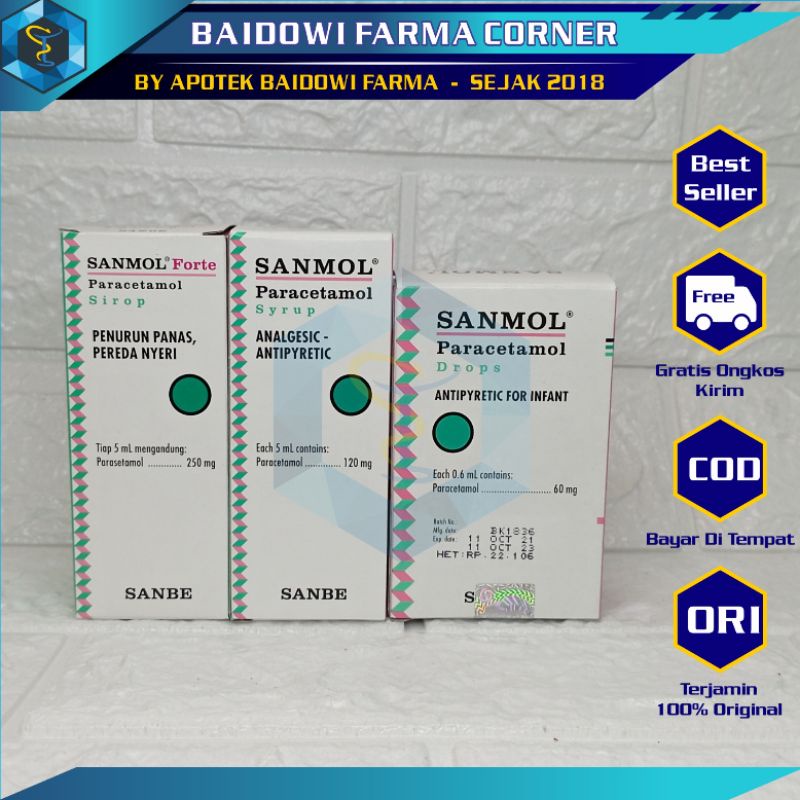 Jual SANMOL SYRUP, SANMOL FORTE, DAN SANMOL DROP | Shopee Indonesia