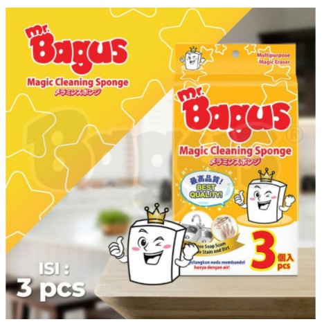 BAGUS MAGIC SPONGE 3PCS W-22342 / SPONS PEMBERSIH SERBAGUNA