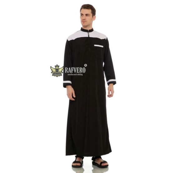 JUBAH RAFVERO ZIPPER /BAJU GAMIS PRIA ORIGINAL RAFVERO