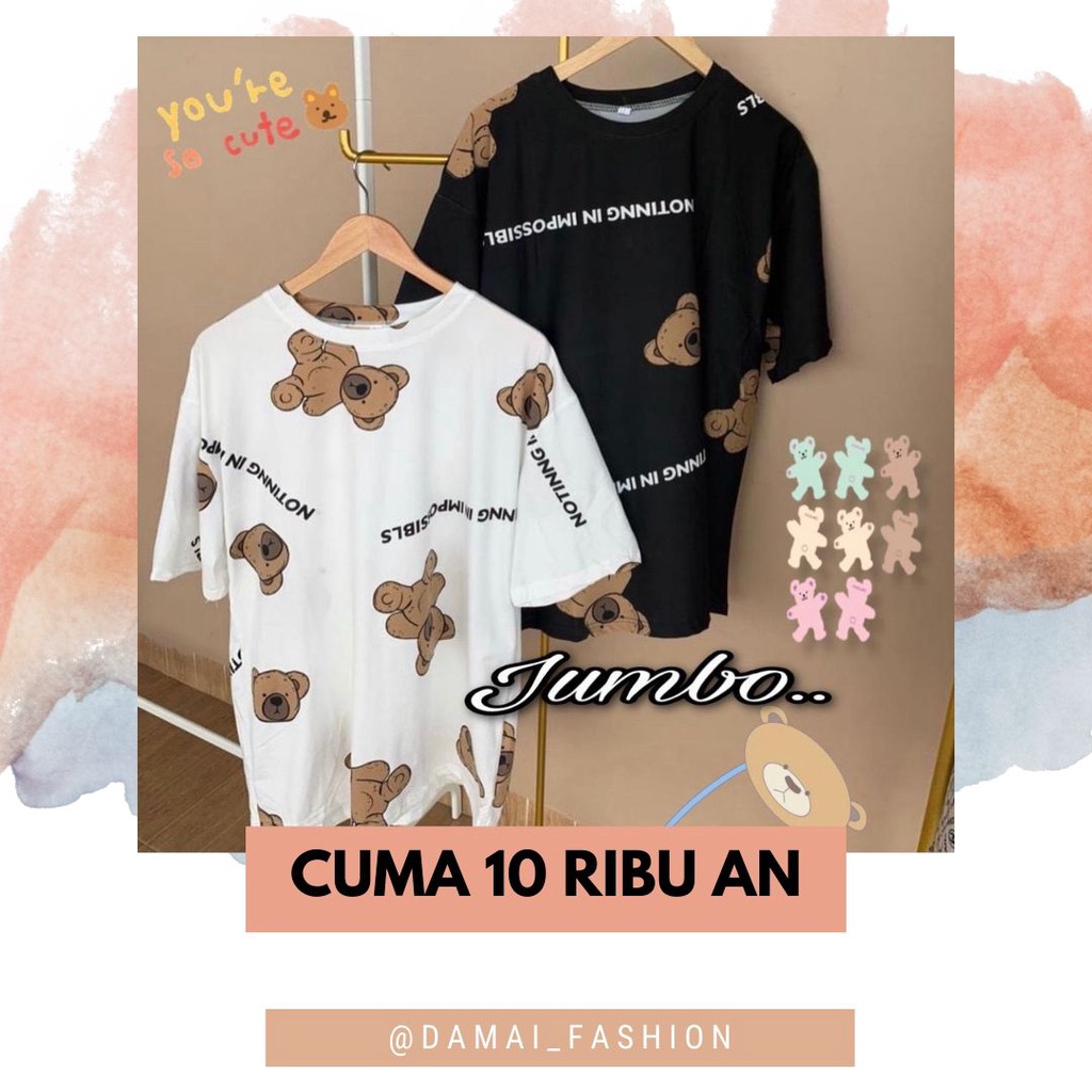 Damai fashion jakarta - ASLI JUMBO baju atasan KAOS JUMBO - big size IMPOSIBLE - konveksimurah