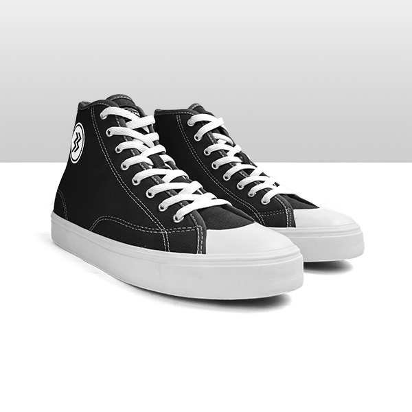 Geoff Max Official - Timeless Hi Black White | Sepatu Pria | Sepatu Wanita | Sepatu Unisex-2