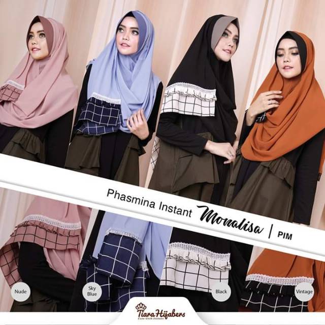 PIM//PASHMINA INSTAN MONALISA//BERGO//TIARA HIJABERS,