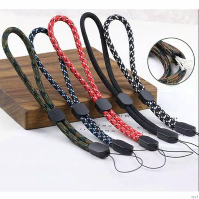 Strap Tali Gantungan HP kunci Adjustable Braided Nylon Lanyard