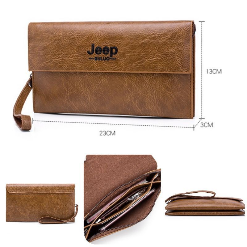 Dompet Clutch Kulit Premium Pria Wanita Jeep Buluo