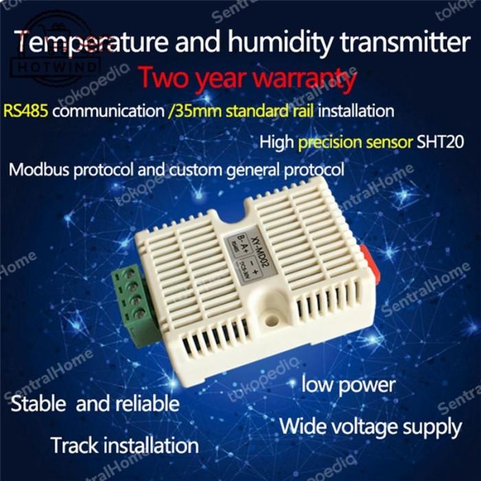 Rs485 Temperatur Kelembaban Pemancar Rs485 Modbus-Tru Sensor Suhu