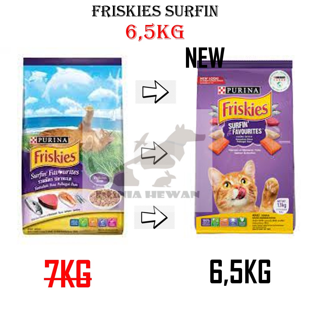 MAKANAN KUCING FRISKIES / FRISKIS 7KG 7 KG 6.5kg 6,5kg 6.5 kg 6,5 kgSURFIN FAVOURITES &amp; SEAFOOD SEA FOOD SENSATIONS