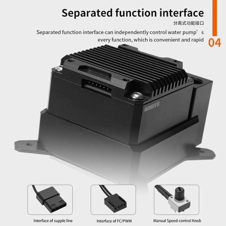 BARROW LTPRPA-04 AMD CPU Water Block Integrated DDC Pump and Reservoir