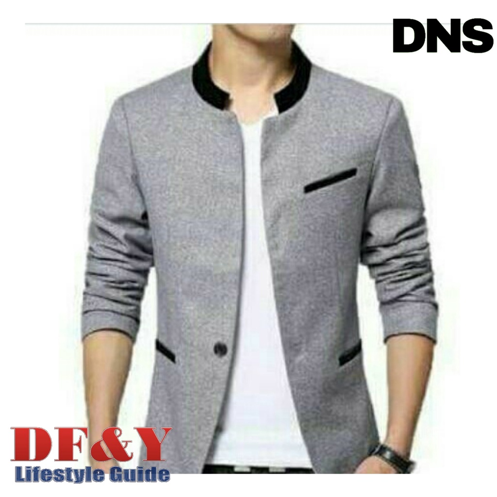 Daniera Jas Blazer Pria Hitam, Abu Original DF&Y / Jas Blazer Kerja Kantor Formal / Jas Style Korea 