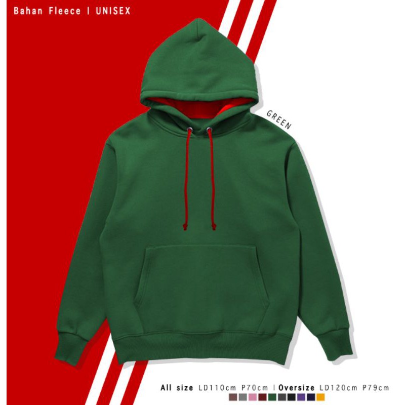 JAKET HOODIE UNISEX POLOS FLEECE