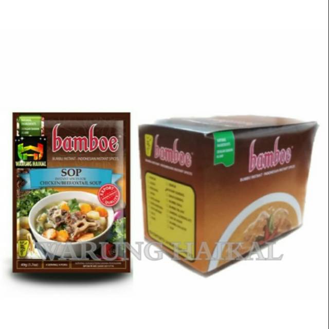 

BUMBU SOP 1 BOX (isi 24pcs) MERK BAMBOE