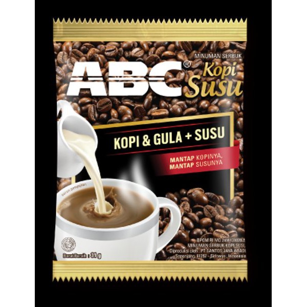 

Kopi ABC Susu 1 Renceng 10 x 31gr