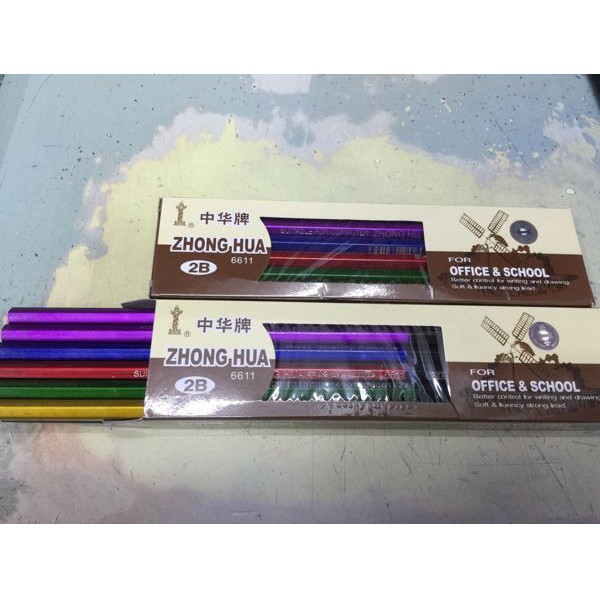 

Pensil Zhong Hua 2B 6611 Warna atk