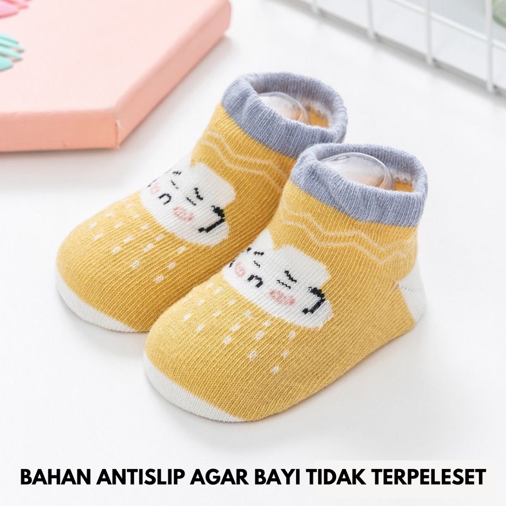 Either.id - Kaos Kaki Sepatu Bayi Gambar Awan Bahan Katun Breathable Nyaman Di Pakai Import-KKA005C