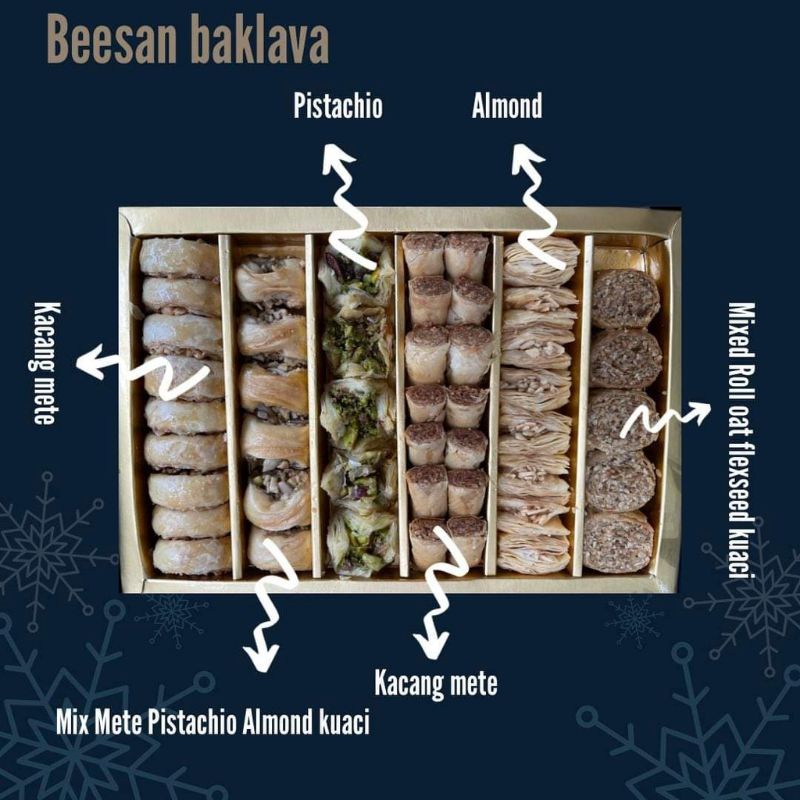 Beesan Baklava Khas Turki 1 Box Halal || Roti Kering Baklava Turki Asli
