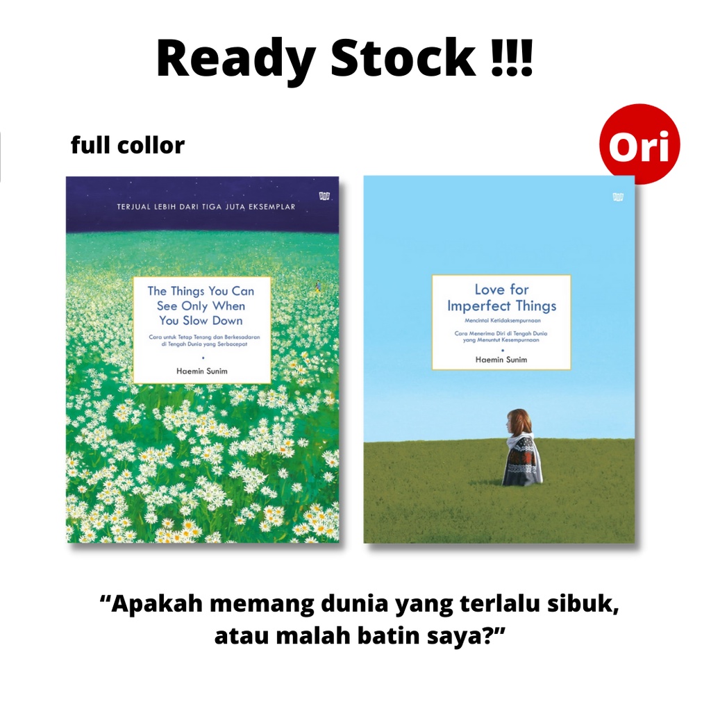 Buku Haenim Sunim: Love for Imperfect Things/The Things You Can See Only When You Slow Down