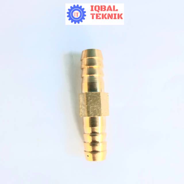 Sambungan selang gas - nepel double selang gas 3/8 - untuk sambungan selang gas
