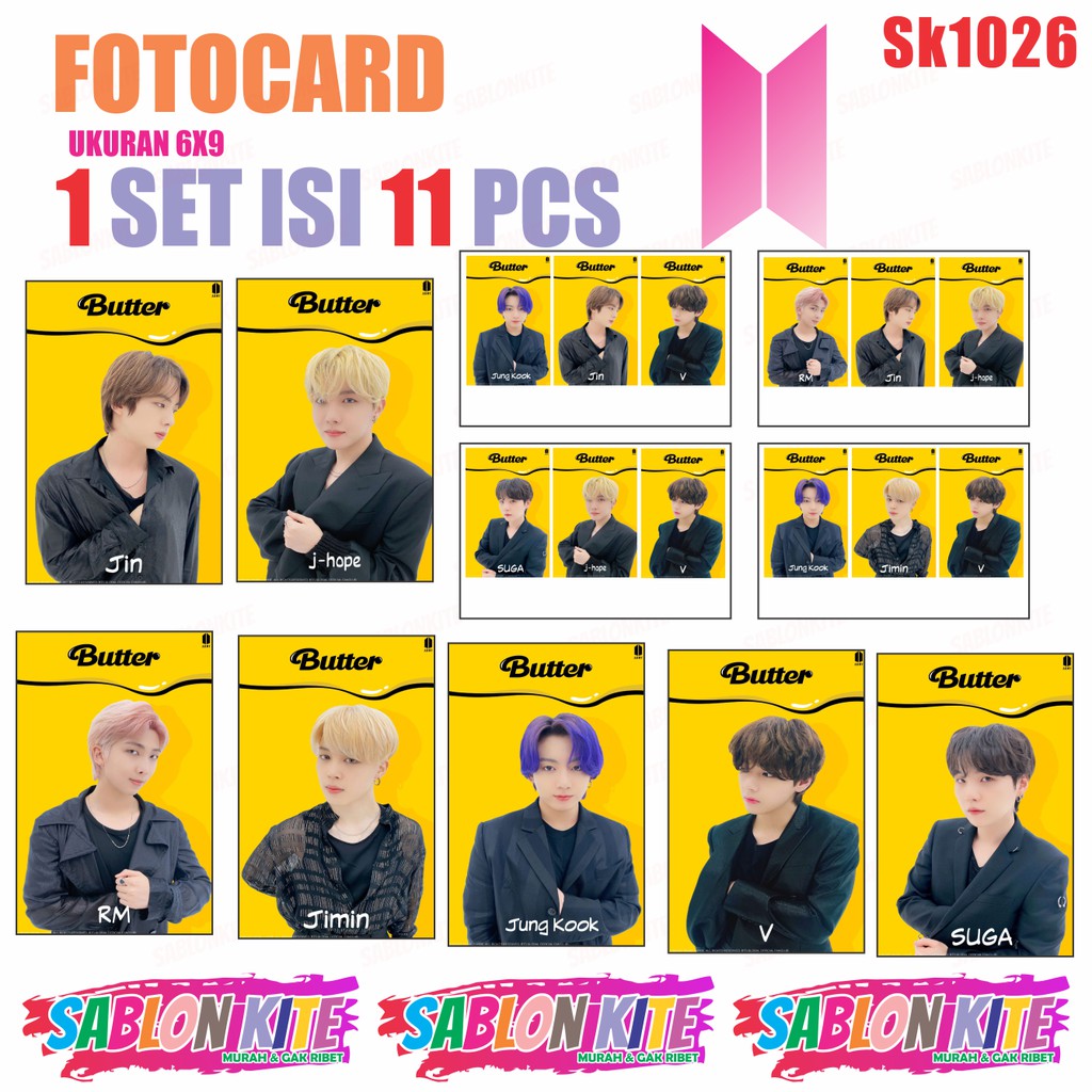 MURAH!!! FOTOCARD KPOP BUTTER PC PHOTCARD 1SET ISI 11PCS