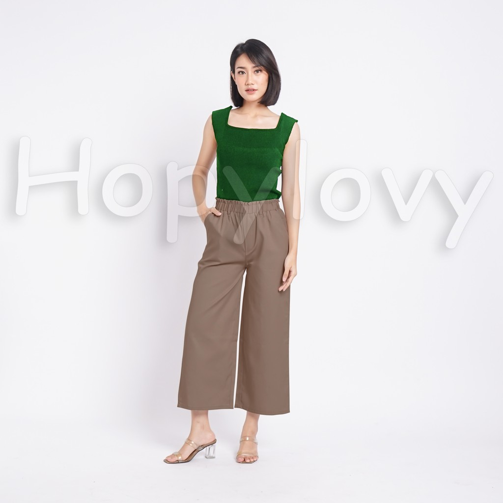 HOPYLOVY - Celana Kulot Wanita bahan Katun American Drill Jesika