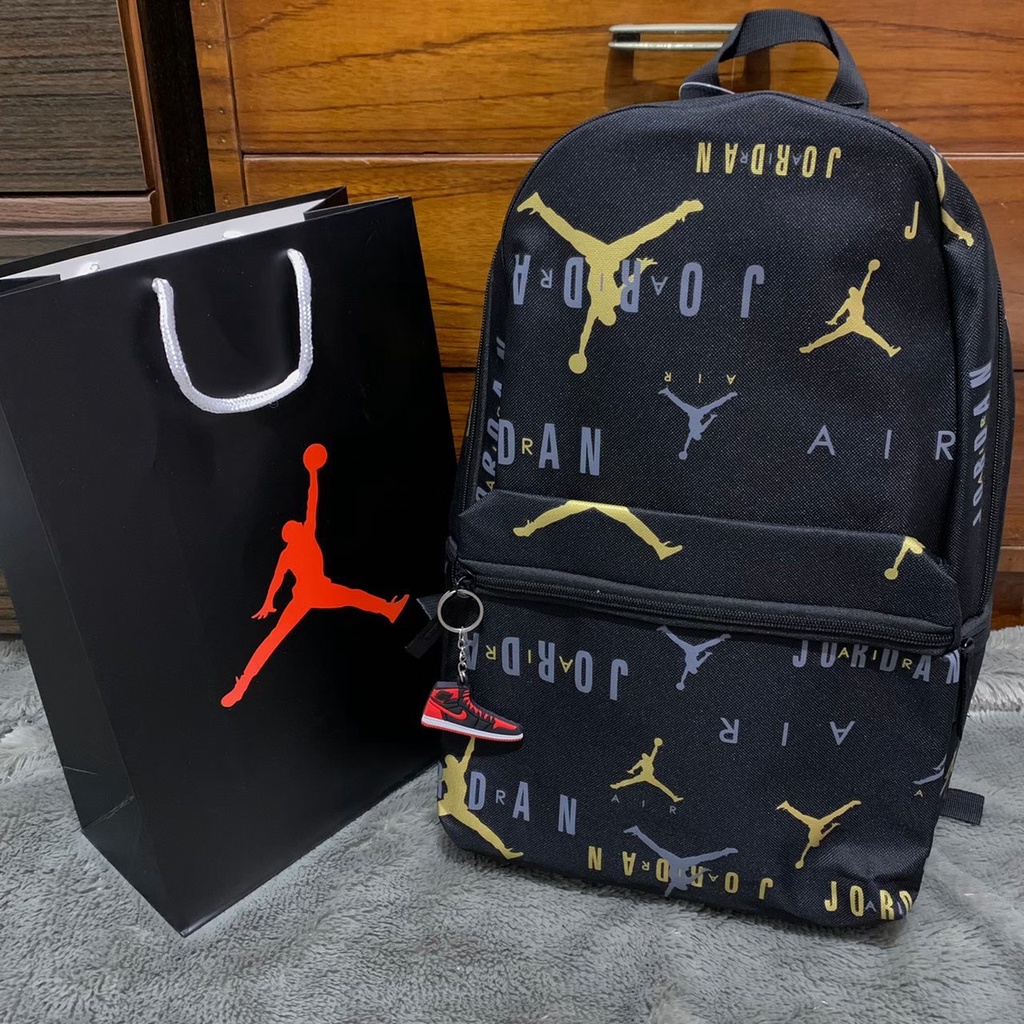 TAS RANSEL JORDAN MULTIFONT GOLD ORIGINAL BLACK