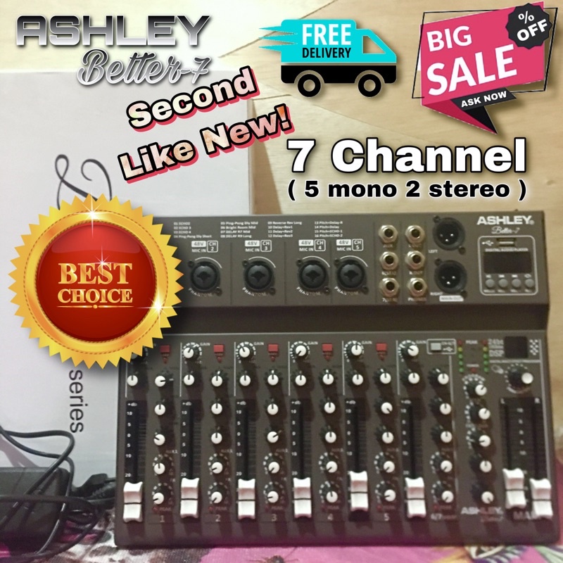 MIXER 7 CHANNEL ASHLEY BETTER-7 (bekas)