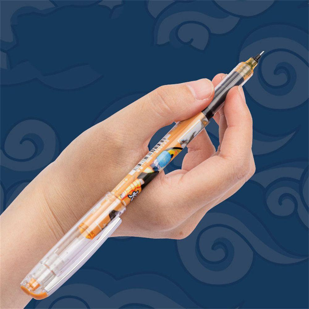 AUGUSTINA Naruto Gel Pen Siswa Kartun Anime Perlengkapan Menulis Hadiah Ulang Tahun Alat Tulis Gambar Anime Signature Gel Pulpen