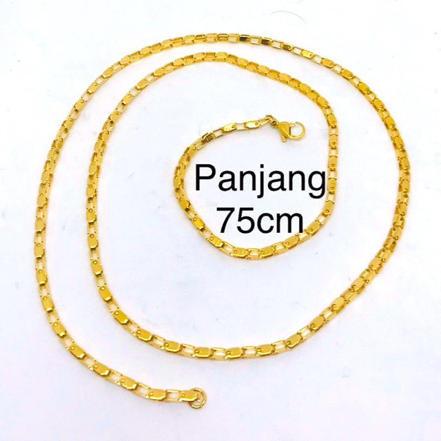 Kalung titanium model rante kamprat //kalung titanium panjang 75cm//kalung //titanium//perhiasan