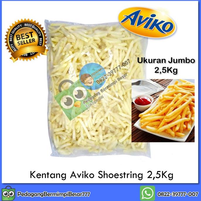 

MAKANAN BEKU / KENTANG GORENG AVIKO 2,5KG SHOESTRING STRAIGHT CUT | FRENCH FRIES NON COD