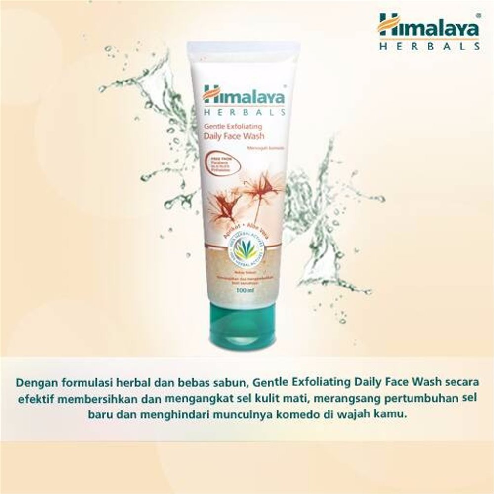 HIMALAYA FACIAL WASH 100ML GENTLE EXFOLIATING DAILY FACE WASH HERBAL