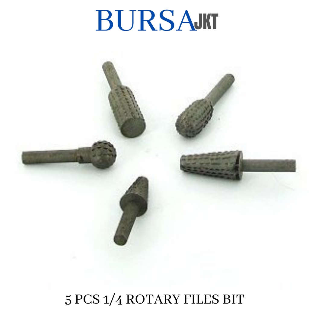 MATA BOR TUNER KAYU ROTARY TUNGSTEN FILES DIAMOND 6 MM SET ISI 5 PC ABU