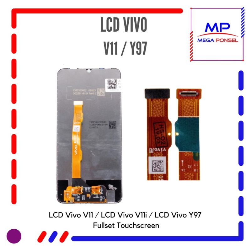 LCD TOUCHSCREEN VIVO V11 / VIVO Y97 FULLSET ORIGINAL