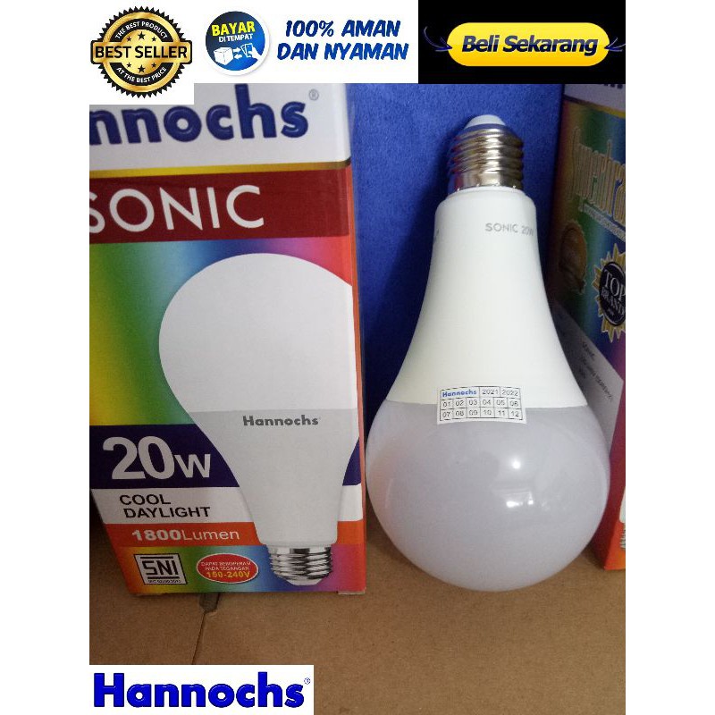 Jual Lampu Led Hannochs Watt Sonic Cahaya Putih Bolam Hanoch Hanok