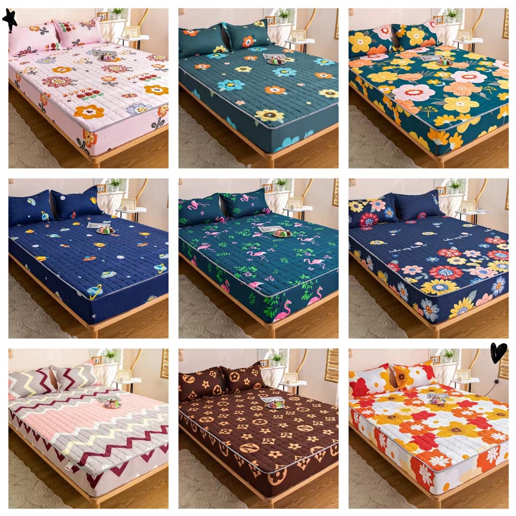 Sprei Waterproof Protector bermotif Premium / Sprei anti air ukuran 160x200CM