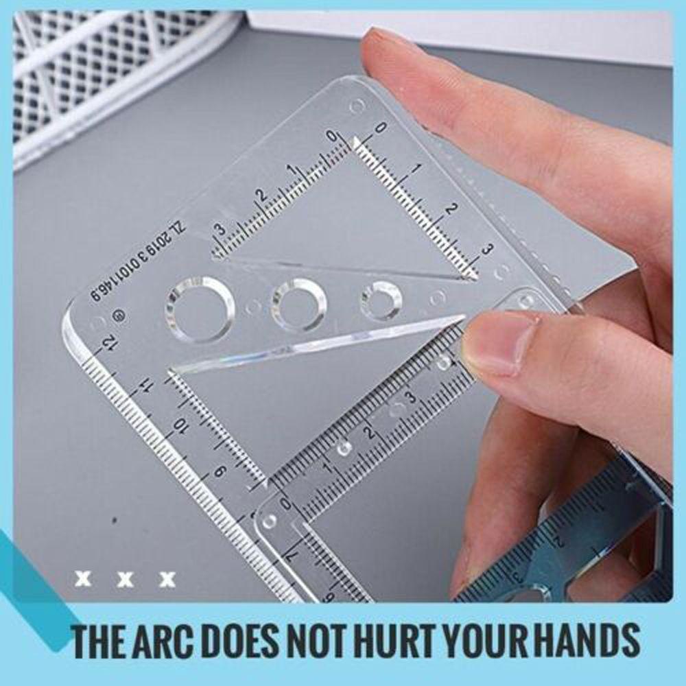 Suyo Penggaris Geometris Multifungsi Plastik Arsitek Supply Rotatable Primer Drawing Ruler