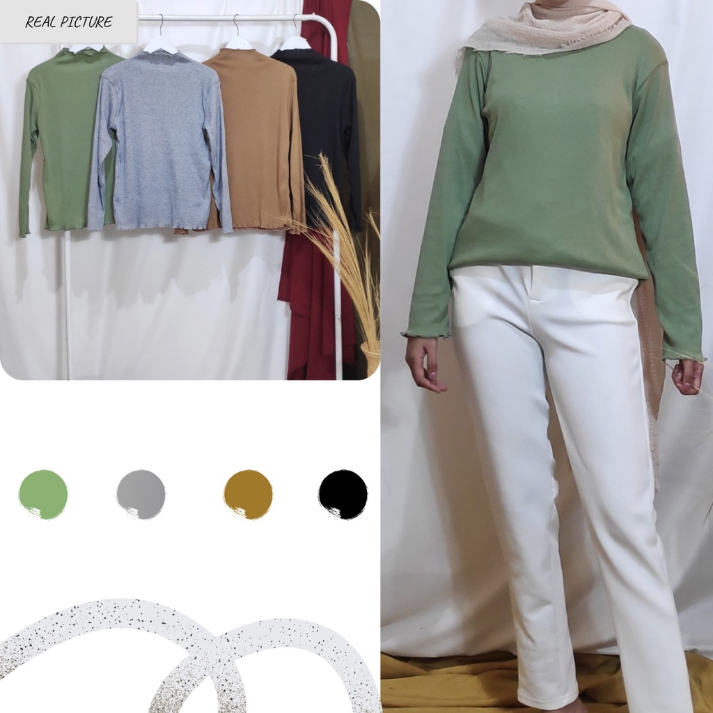 Dailythings Basic Knit Rib Top Sehilla Fit L sampai XXL