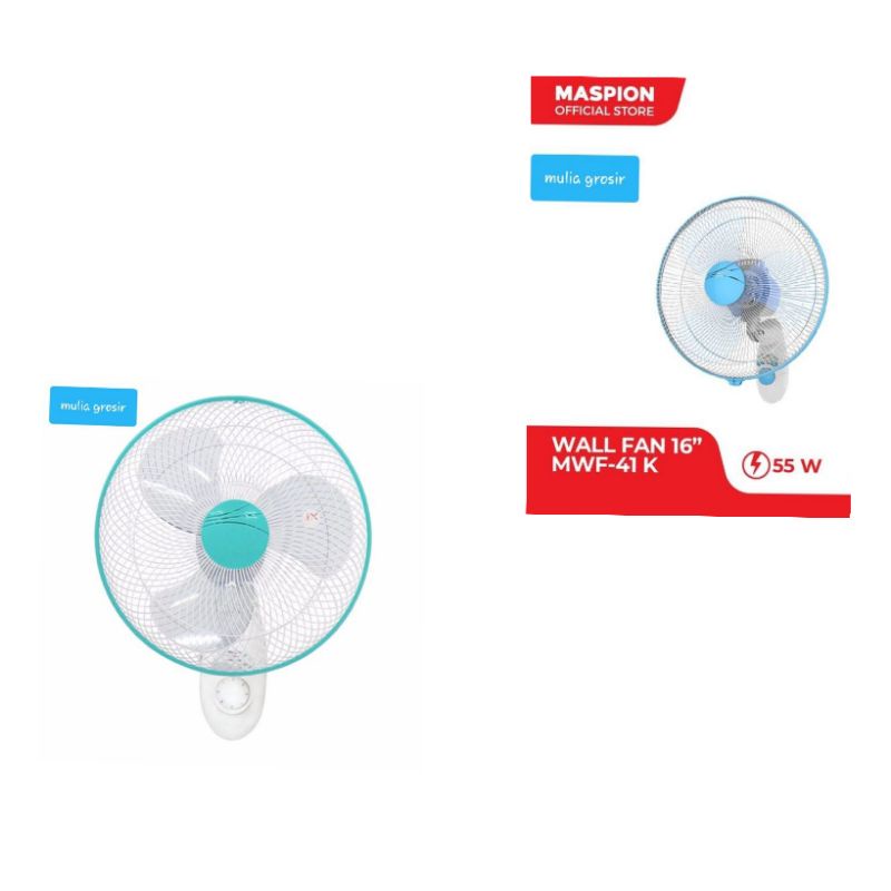 Wall Fan Maspion 16&quot; MWF 41k / Kipas Angin Dinding 16&quot; / Kipas Maspion 16&quot;