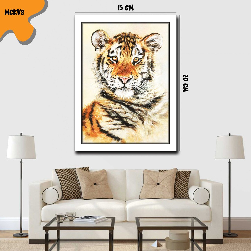 Pajangan Hiasan Dinding Lukisan Macan Harimau Dekorasi Rumah Wall Decor  Poster Aesthetic