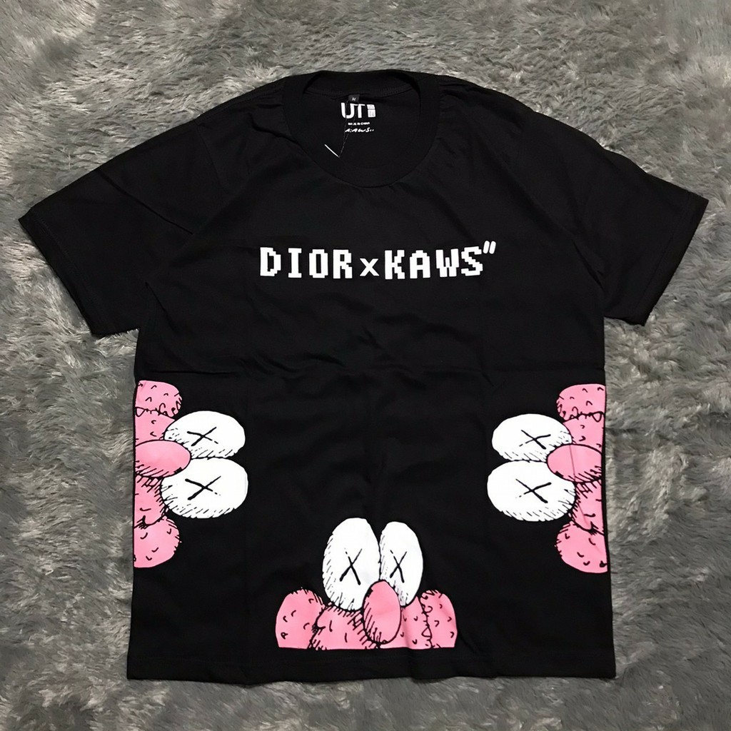 Kaos Dior x Kaws Hitam Premium