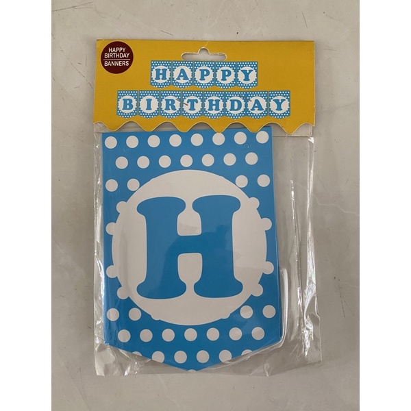 banners happy birthday-Biru