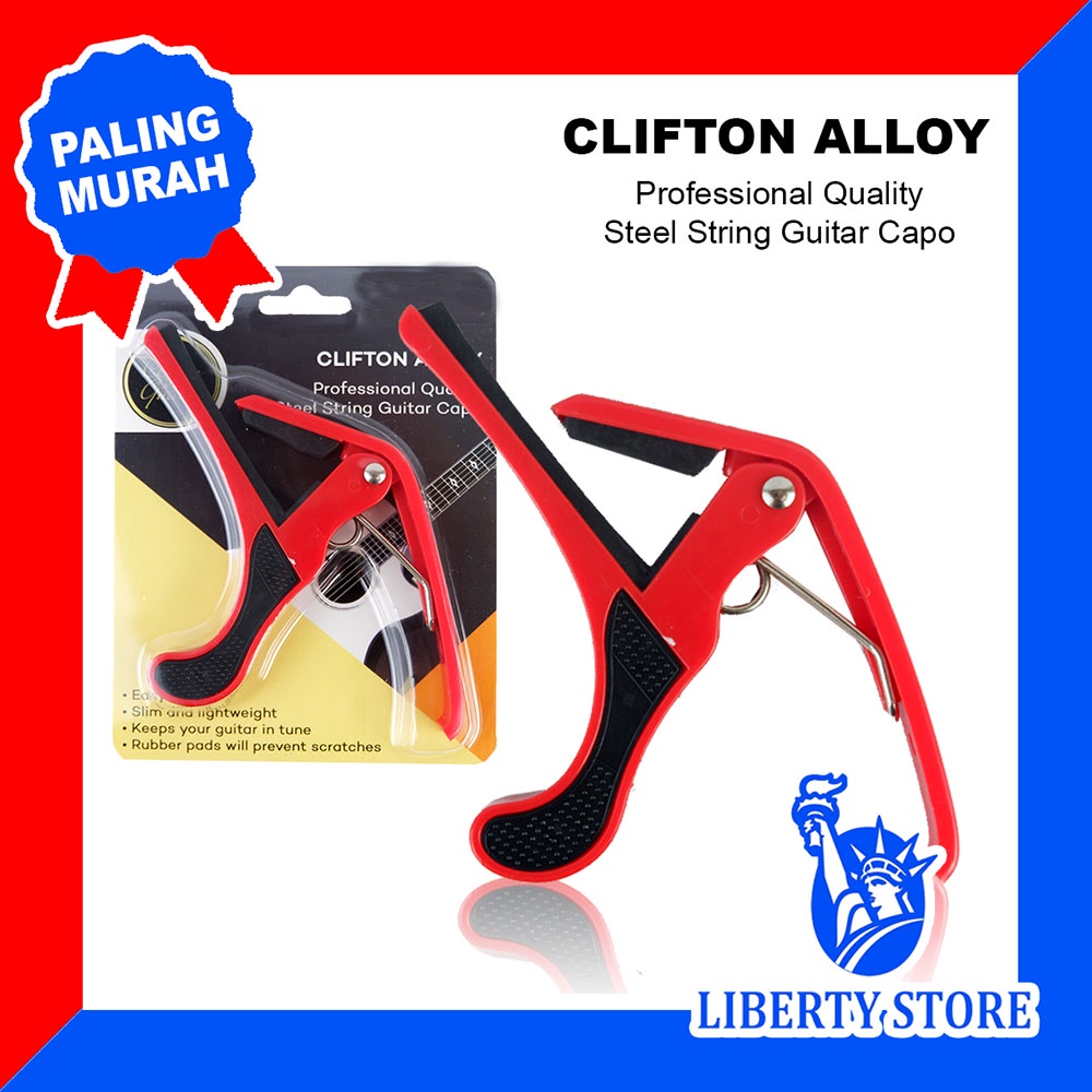 Alat Penjepit Senar Gitar Capo Clifton Alloy Plastik