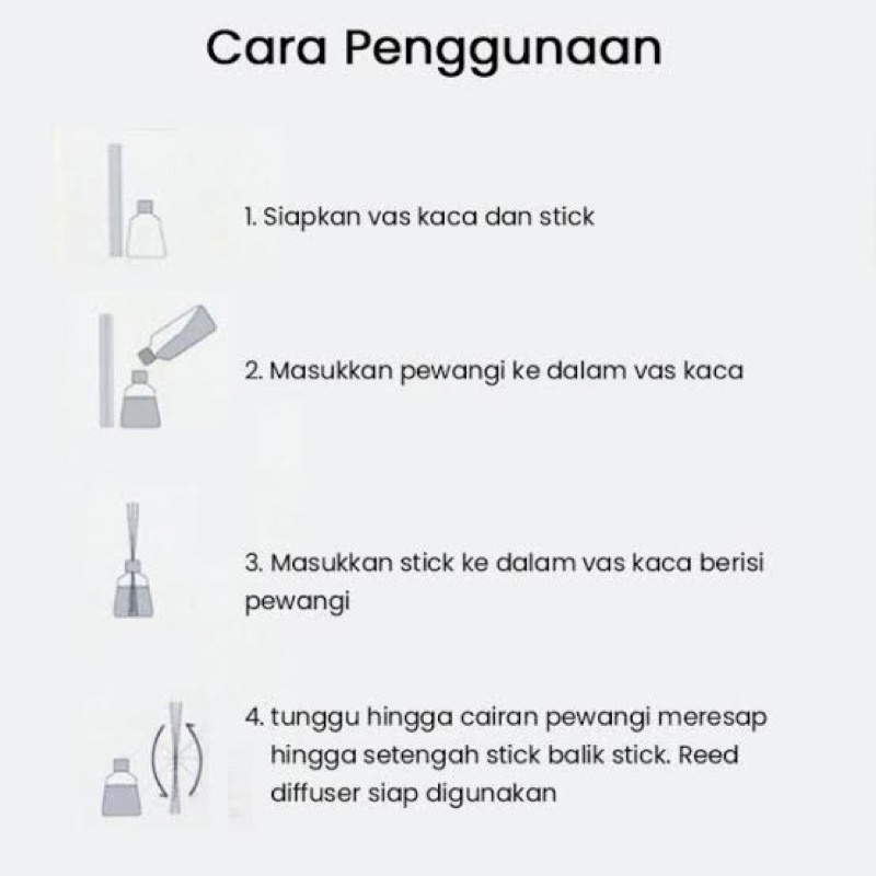 Reed Diffuser Device Pengharum Ruangan Parfum Essential oil Stick