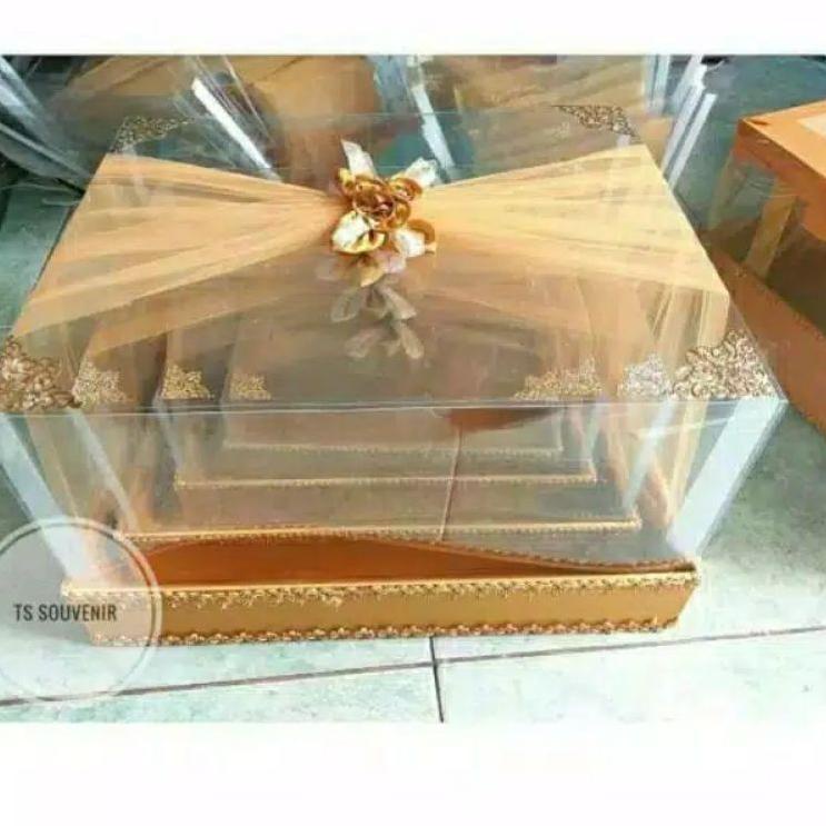 

Murah Premium Kotak hantaran / kotak seserahan / box hantaran mika tile 1 set gold