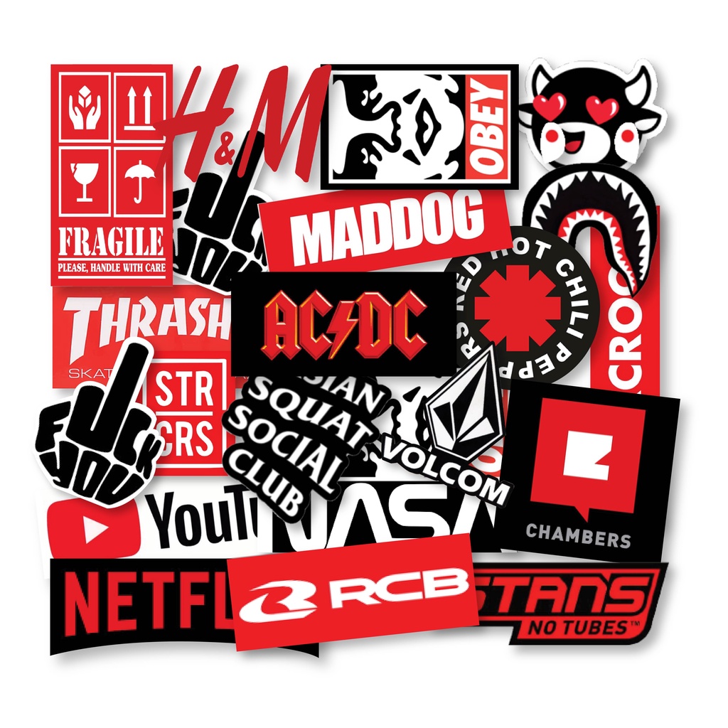 

Stiker Sticker Pack BRAND STREETWEAR AESTHETIC | STIKER TUMBLER LAPTOP KOPER HELM