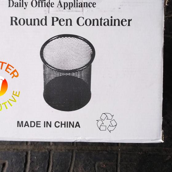 

✯ Round Pen Container Black - Tempat Pensil Kantor / Tisu Bundar Hitam ♦