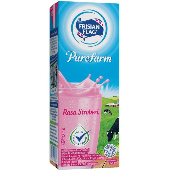 

Frisian Flag Susu Cair Uht Strawberry 225Ml