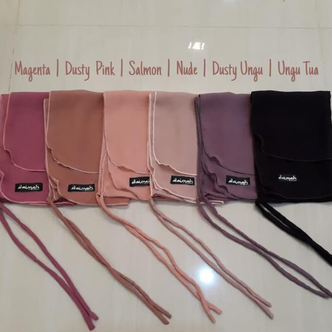 Dijual Cadar Tali 2 Layer Sifon Silk (Tanpa Jahitan Bawah Mata) Berkualitas